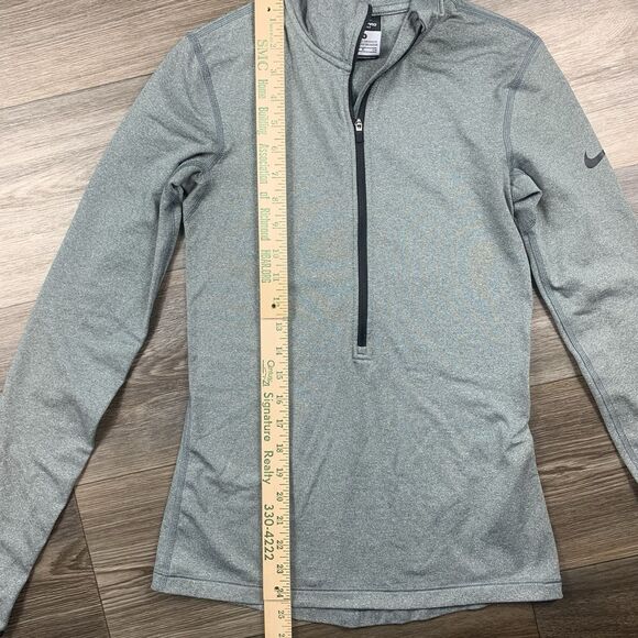 Nike Pro Sweater Small Adult Gray Half Zip Dri Fit Swoosh Logo Women’s S - Picture 3 of 6